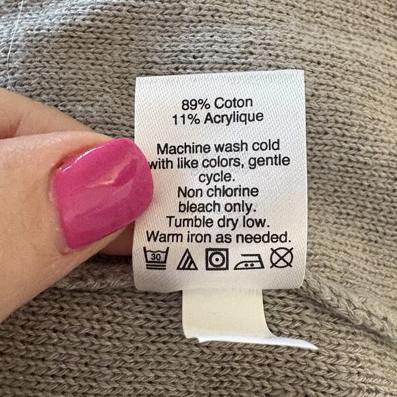 J. Crew Gray Tiered Ruffle Sleeve Cardigan Sweater Womens Size‎ Medium (1829) - Picture 6 of 6